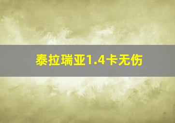 泰拉瑞亚1.4卡无伤