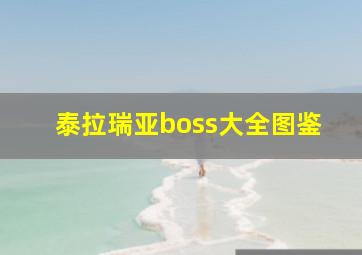 泰拉瑞亚boss大全图鉴