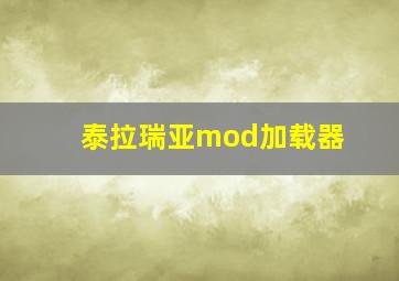 泰拉瑞亚mod加载器