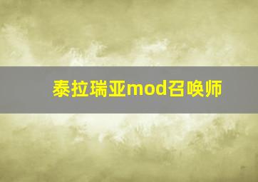 泰拉瑞亚mod召唤师