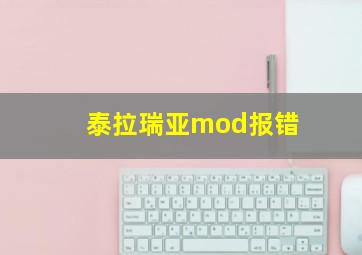 泰拉瑞亚mod报错