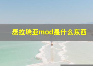 泰拉瑞亚mod是什么东西