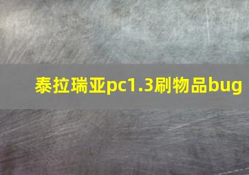 泰拉瑞亚pc1.3刷物品bug