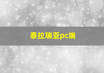 泰拉瑞亚pc端