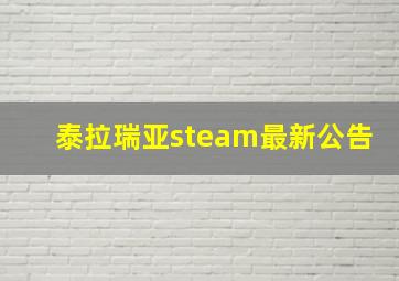 泰拉瑞亚steam最新公告