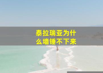 泰拉瑞亚为什么墙锤不下来