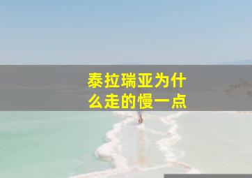 泰拉瑞亚为什么走的慢一点