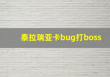 泰拉瑞亚卡bug打boss