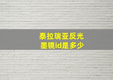 泰拉瑞亚反光墨镜id是多少