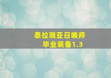 泰拉瑞亚召唤师毕业装备1.3