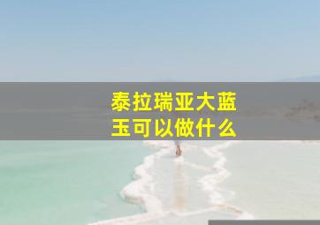 泰拉瑞亚大蓝玉可以做什么