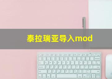 泰拉瑞亚导入mod