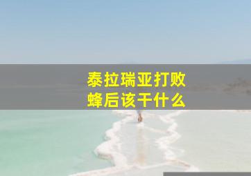 泰拉瑞亚打败蜂后该干什么