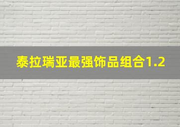 泰拉瑞亚最强饰品组合1.2