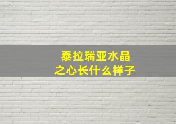 泰拉瑞亚水晶之心长什么样子