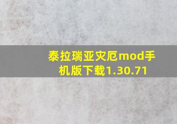 泰拉瑞亚灾厄mod手机版下载1.30.71