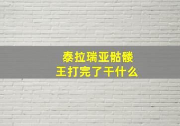 泰拉瑞亚骷髅王打完了干什么