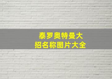 泰罗奥特曼大招名称图片大全