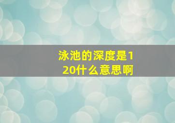 泳池的深度是120什么意思啊