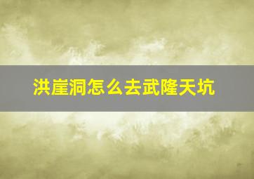 洪崖洞怎么去武隆天坑