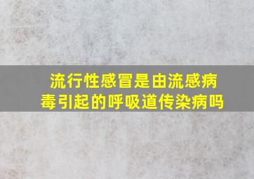 流行性感冒是由流感病毒引起的呼吸道传染病吗