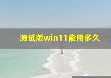 测试版win11能用多久