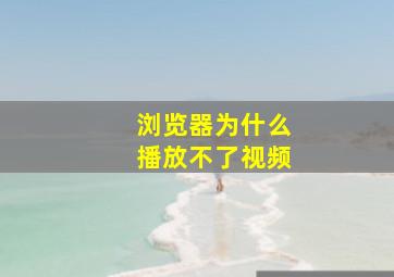 浏览器为什么播放不了视频