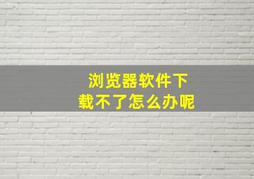 浏览器软件下载不了怎么办呢