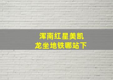 浑南红星美凯龙坐地铁哪站下