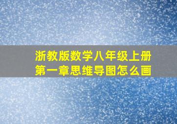 浙教版数学八年级上册第一章思维导图怎么画