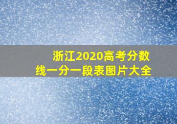 浙江2020高考分数线一分一段表图片大全