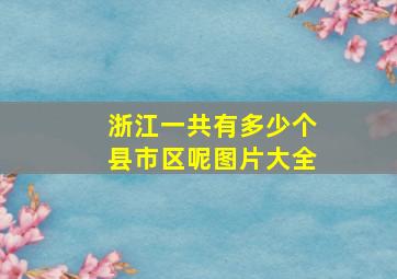 浙江一共有多少个县市区呢图片大全