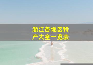 浙江各地区特产大全一览表