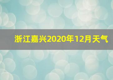 浙江嘉兴2020年12月天气