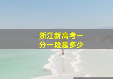 浙江新高考一分一段是多少