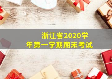 浙江省2020学年第一学期期末考试