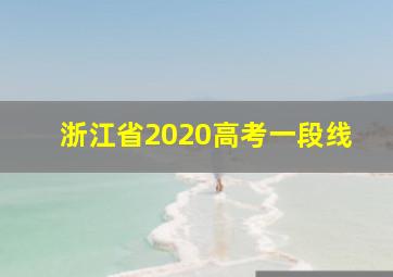 浙江省2020高考一段线