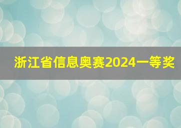 浙江省信息奥赛2024一等奖