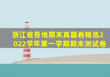 浙江省各地期末真题卷精选2022学年第一学期期末测试卷