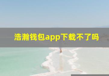 浩瀚钱包app下载不了吗