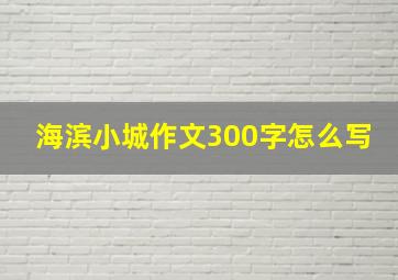 海滨小城作文300字怎么写