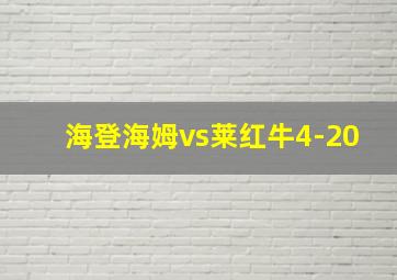 海登海姆vs莱红牛4-20