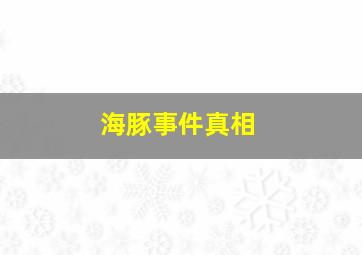 海豚事件真相