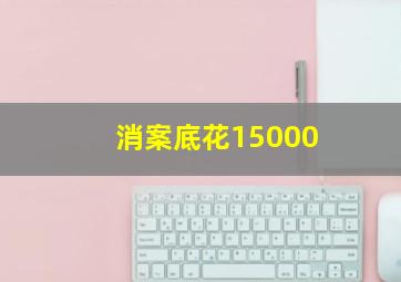 消案底花15000