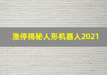 涨停揭秘人形机器人2021