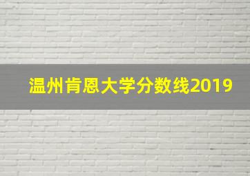 温州肯恩大学分数线2019