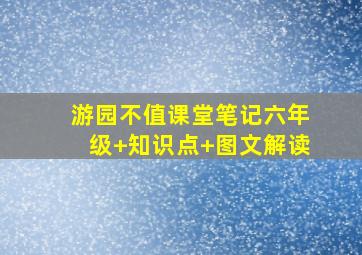 游园不值课堂笔记六年级+知识点+图文解读