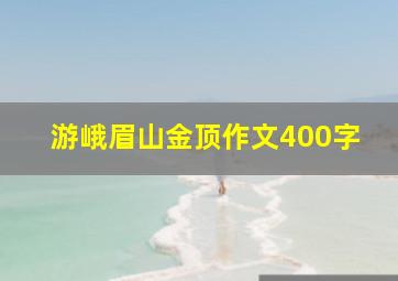 游峨眉山金顶作文400字