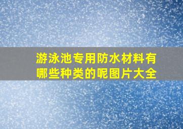 游泳池专用防水材料有哪些种类的呢图片大全