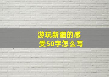 游玩新疆的感受50字怎么写